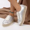 Autumn and Winter Fashion New Solid Color Round Toe Shallow Mouth Women's Casual and Comfortable Lace-up Warm Flat Slippers