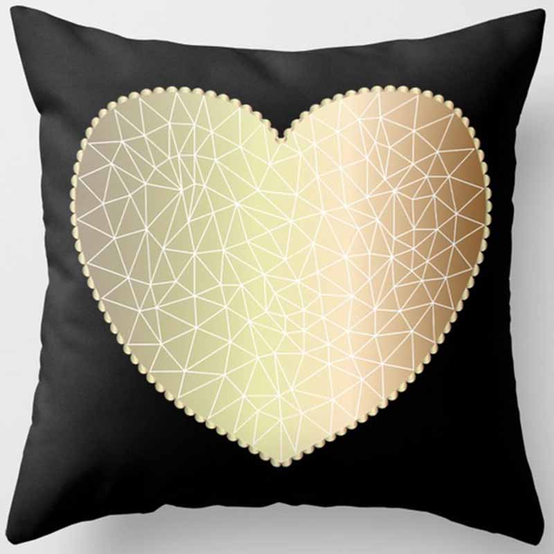 Черно-желтая квадратная наволочка, украшение для дома, чехол для автомобильного дивана 45 см * 45 см