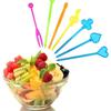 50pcs Colorful Bento Food Pastry Fruit Picks Forks Lunch Box Accessory Decor Tool Random Color