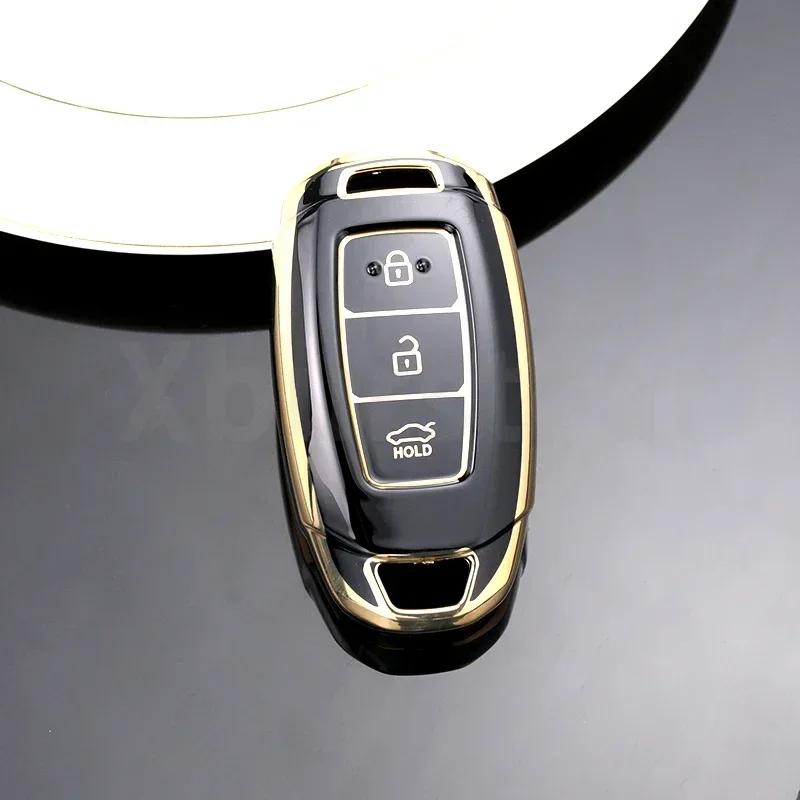 Auto Key Fob Shell For Hyundai I30 Ix35 KONA Encino Solaris Azera Grandeur Ig Accent Santa Fe Palisade TPU Car Key Case Cover