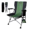 Прочный складной стул для кемпинга Четыре поясничных опоры Мягкое сиденье Боковые карманы Подстаканники Для пляжа Рыбалка Портативный Прочный