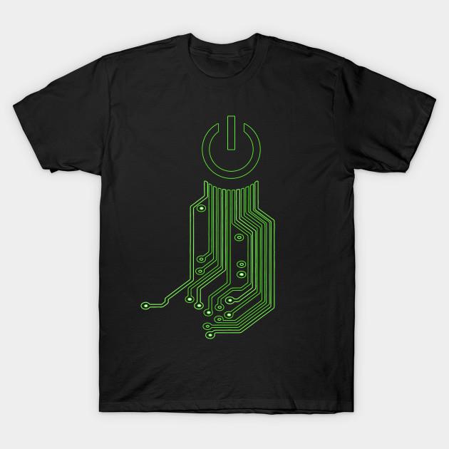 Men Black Print T-shirt Super Large TShirt Circuit-board No-Cut Transfer Paper Print Cotton Tshirt