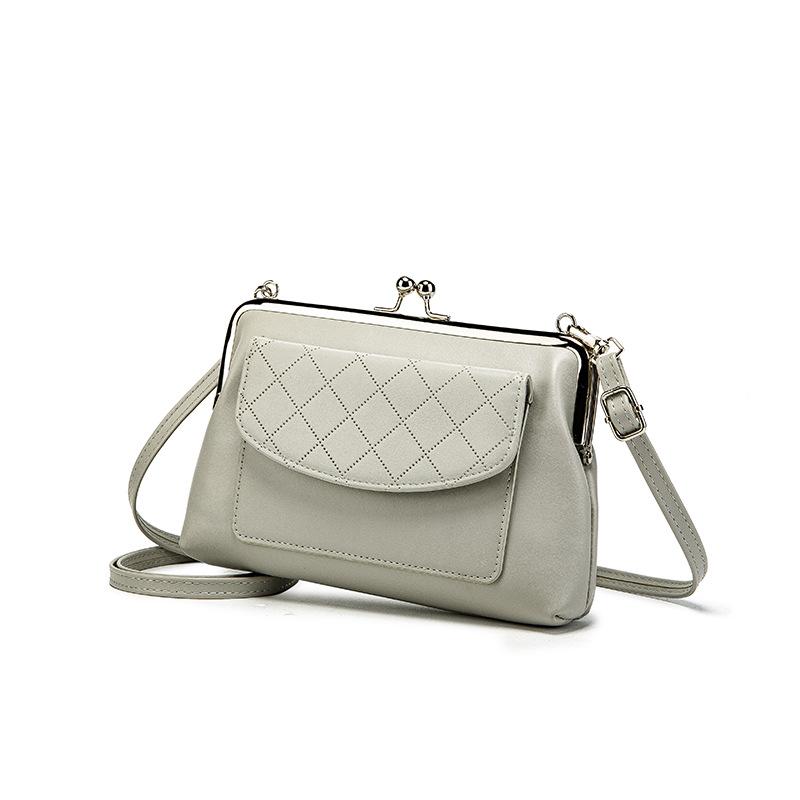 Women's Kiss Lock Crossbody Bag Handbag, with Card Slot and Front Magnetic Buckle Small Bag, Casual Daily Shoulder Bag