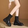 Женские короткие ботинки на толстой подошве, новые универсальные ботинки на толстом каблуке для осени и зимы, модные ботинки Мартин, короткие ботинки для женщин