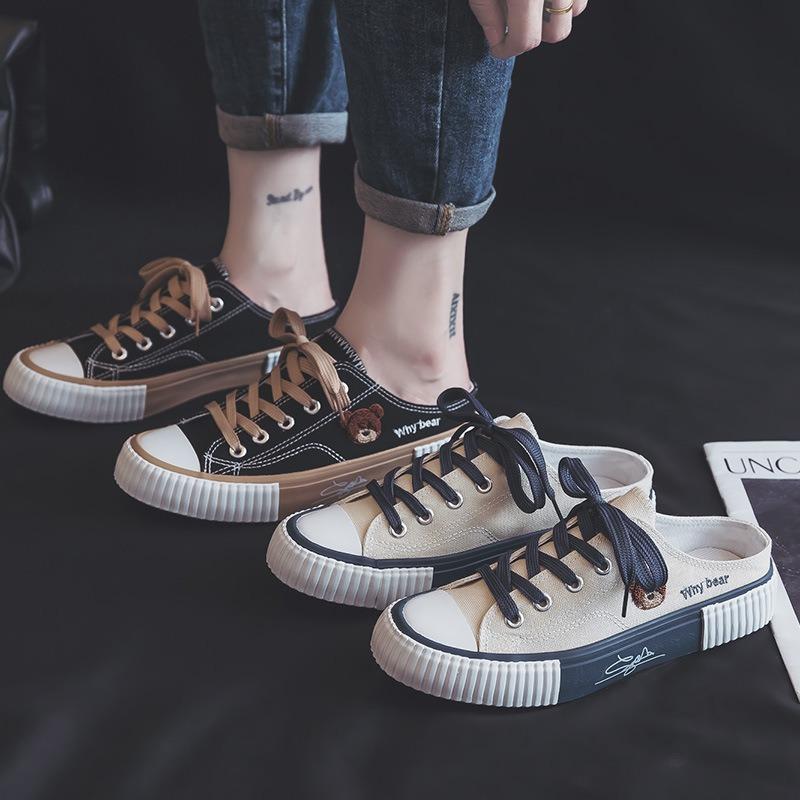 Весенние эспадрильи с низким верхом и мелким вырезом, женские, с головой медведя, без каблука, с полуподдержкой, трендовые