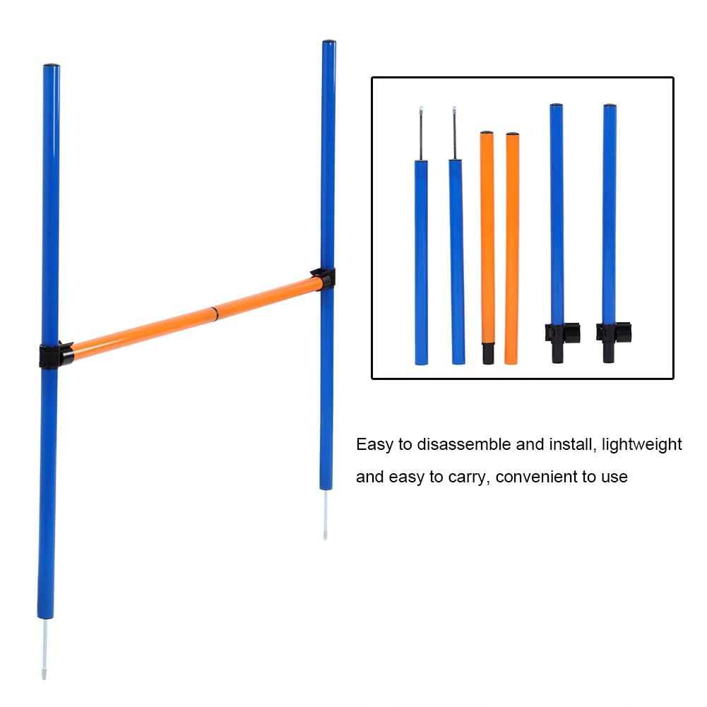 Plastic Outdoor Detachable Pet Dogs Agility Jump Hurdle Bar Games Equipment Exercise Toy