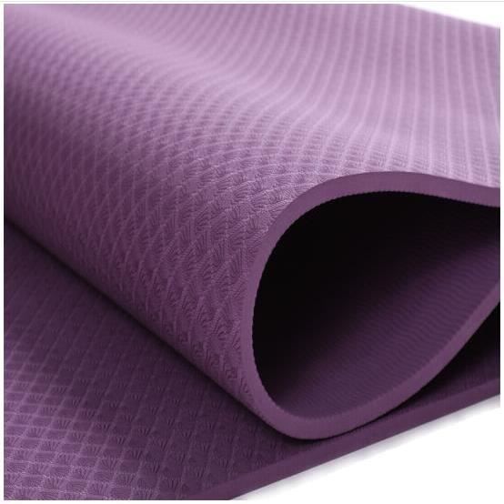 Fitness Mat - Non-slip - TPE - 183 X 61 X 0.6 Cm - Purple - Unisex