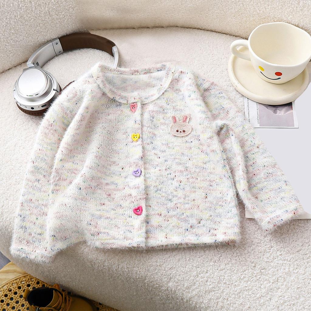 Малыши Дети Девочки Мальчики Принт Мультфильм Свитер Вязаный Теплый Кардиган Куртка Топы