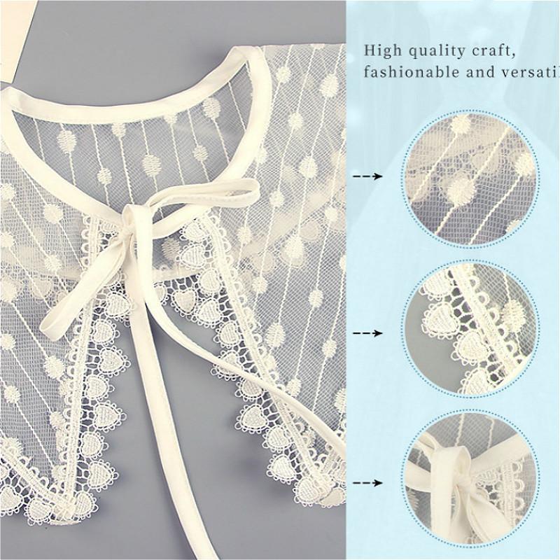 High Quality Embroidery Mesh Lace Collar Women's Wedding Dress Petal Shawl Girl Shopping Trip Party Personality DIY Decoration