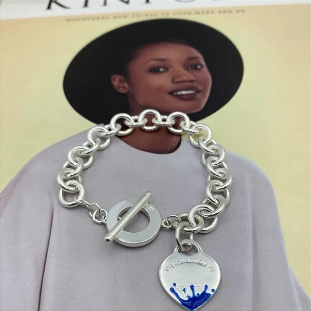 S925 Sterling Silver Love Heart Bracelet, Classic Fashion Style, High Quality Jewelry, Original 1:1, Birthday Gift