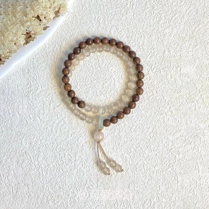 """Сезон Цинцю""" Браслет с двойным кольцом из золотистого шелкового нанму Ретро Лазурное Замороженное Бегущее Кольцо Ювелирные изделия Женские"""