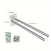 Towel Rack Hand Towel Holder No Drilling Wall Mounted Stainless Steel Space Saving Double Towel Bar for Bathroom