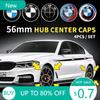 New 4pcs 56mm Car Wheel Center Cap Logo Hub Badge Rims Cover For BMW E38 E60 E90 E93 F20 F30 X3 X5 Blue White Black Anniver