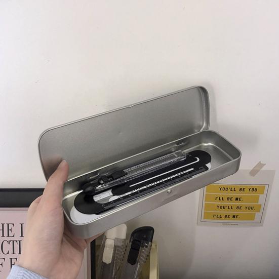 Коробка для ручек большой емкости, сверхмощный металлический прямоугольный многофункциональный держатель для карандашей и канцелярских принадлежностей для мальчиков и девочек, органайзер, школьные принадлежности
