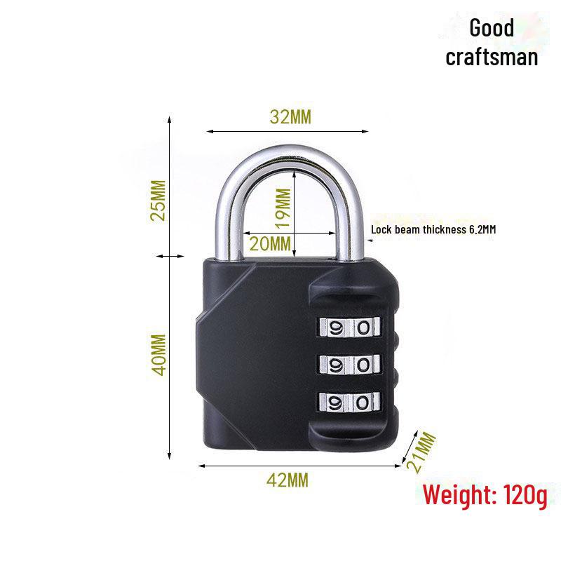 Mini Password Padlock for Gym, Cabinet, Dorm, Drawer, and Suitcase