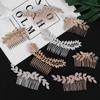 Fashion Hair Jewelry Gold Silver Bridal Hair Comb Wedding Accessories Women Headpiece Metal Leaf
