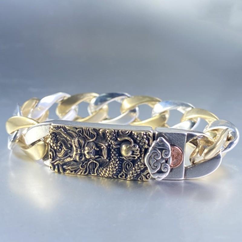 New Mighty Dragon Brand Cuban Bracelet for Men, Retro and High End Handpiece
