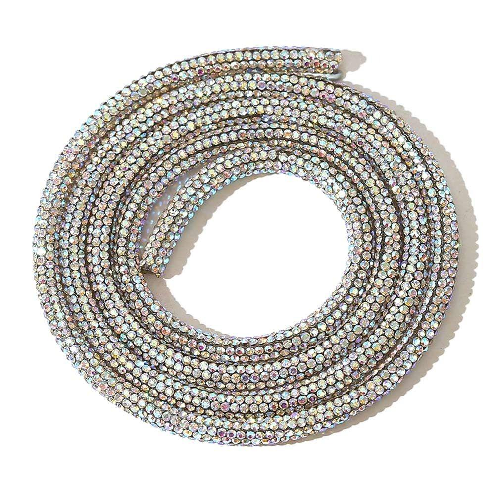 Bridal Dress Bracelet Shoelace Rhinestone Glass Crystal Cord Rhinestone Rope Full Rhinestone Pipe