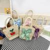 Stylish Children's Straw Bag With Cute Bow Trendy Shoulder Crossbody Design For Kids