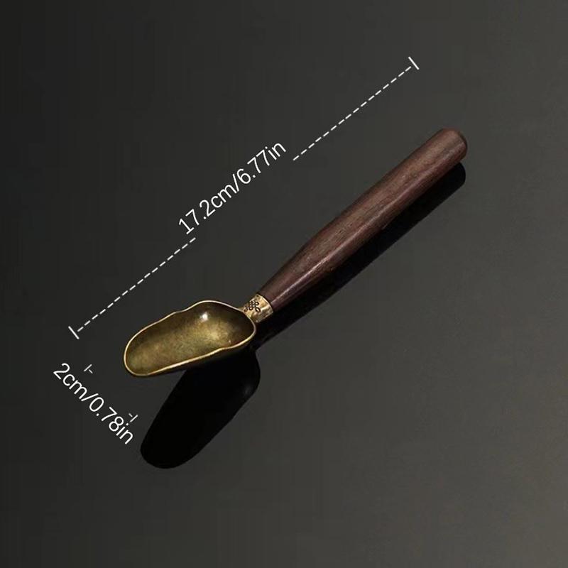 1 шт., чайная ложка, чайная ложка из черного дерева, твердая древесина, ретро, креативная чайная лопатка, чайная лопатка Kongfu, аксессуары для чайной церемонии, подарок