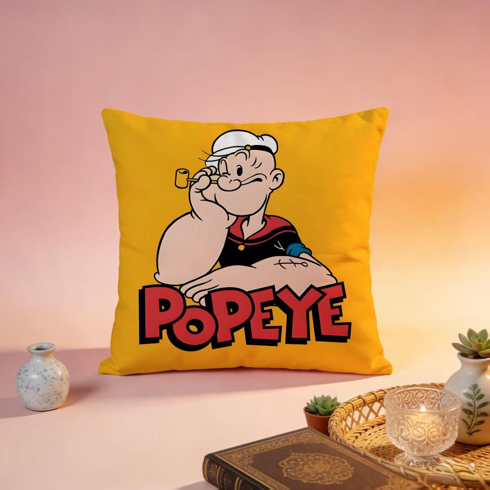 Fashion PPopeye the Sailores Cushion Cover Premium SkinFriendly Pillow Case MultiPurpose for Home Office Travel