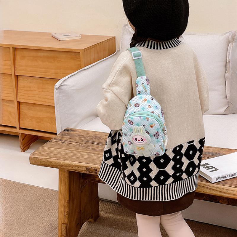 Cute Cartoon Little Girl Breast Bag Popular Bubble Martte Children's Messenger Bags Kindergarten Boy Girl Unisex Change Bag Kid's Holiday Suprise Gift