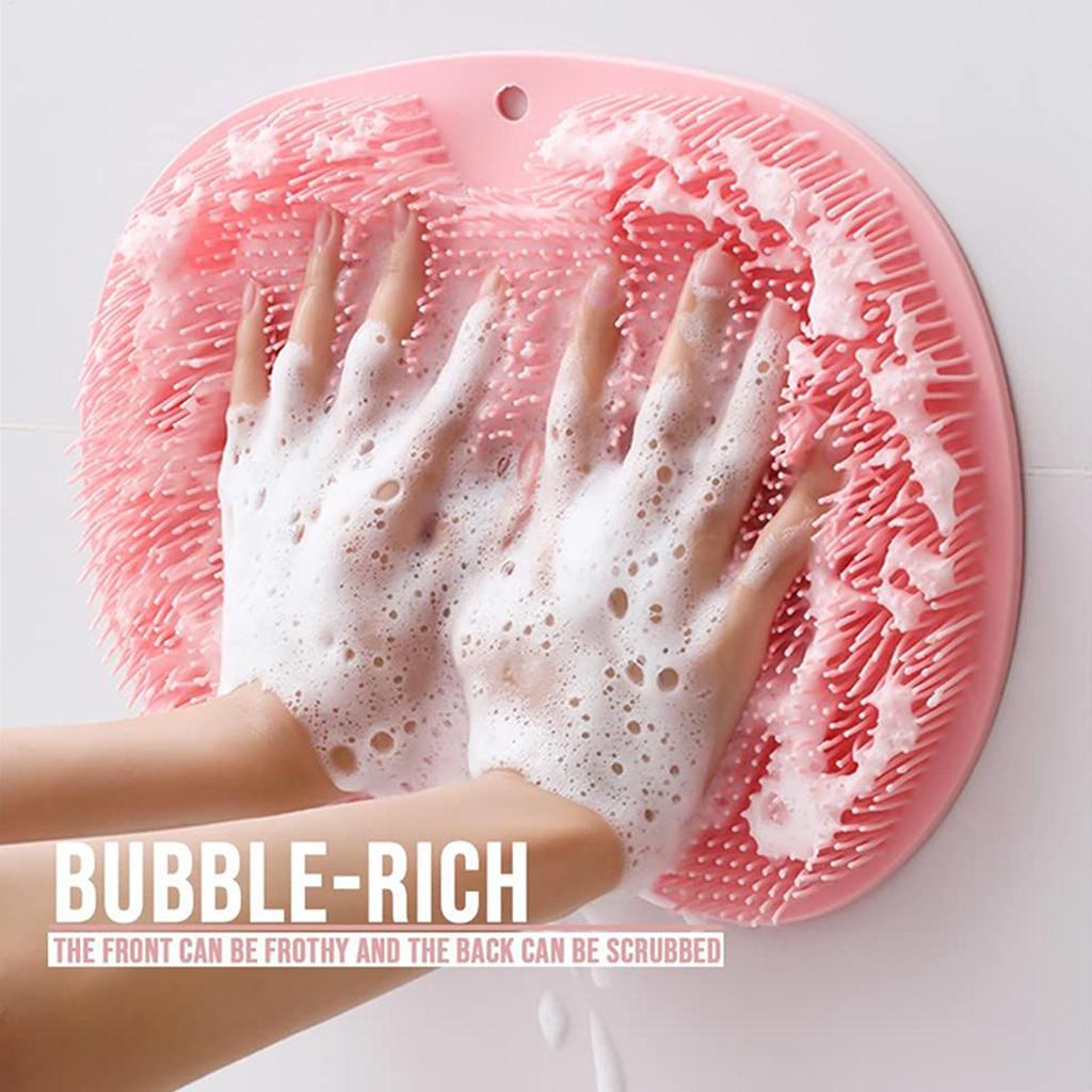 Щетка для мытья ног, массажная накладка на спину с присоской, инструмент для ванной комнаты, коврик для массажа ног, коврик для душа, отшелушивающая накладка для ванны, губка для ванны