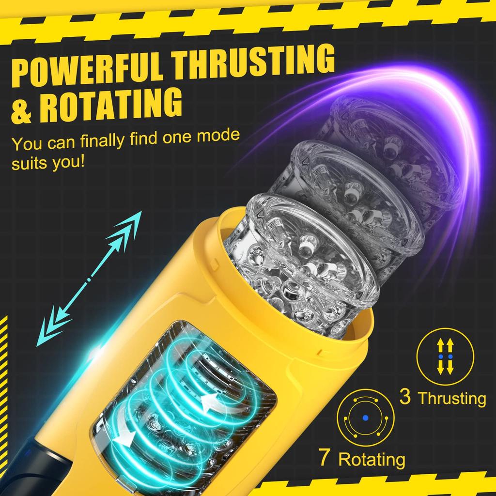 Automatic Male Masturbators Cup 7 Thrusting & Rotating Modes Penis Trainer 3D Vaginal Simulation Adult Sex Toy