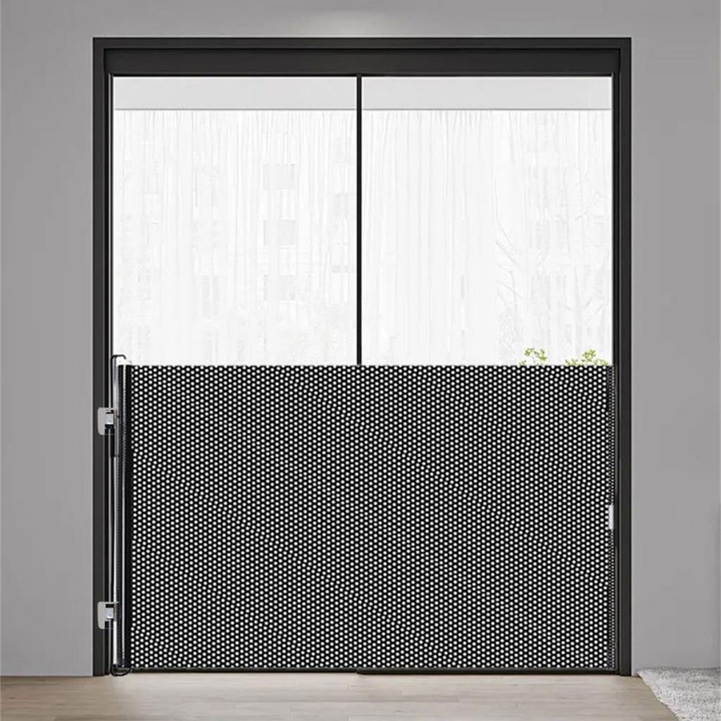 Автоматически расширяющиеся ворота для домашних животных Белый сетчатый барьер для кошек и собак с металлическим каркасом Легкая установка без инструментов Компактное решение для безопасности дома