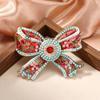 Palace Style Vintage Ribbon Bowknot Crystal Brooch Badges For Women Men Retro Middle Design Bow Drip Oil Pin Corsages Buckles