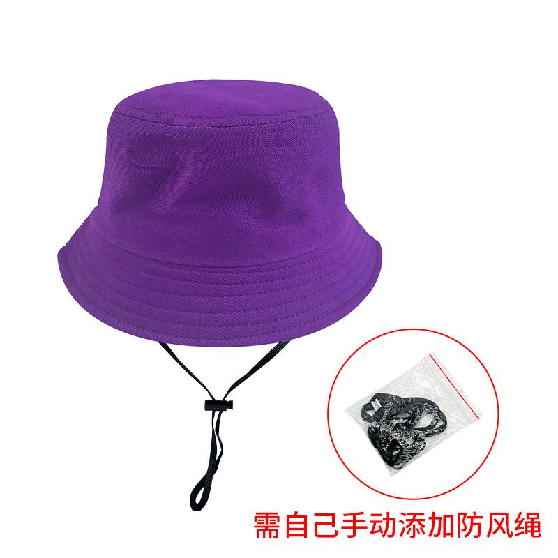 Cotton Fisherman's Hat: Outdoor Hiking Sun Hat, Solid Color Bucket Hat for Boys and Girls
