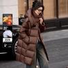 Женское зимнее пуховое пальто Bailuyu с капюшоном средней длины и утолщенное