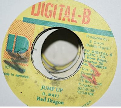 7-дюймовая пластинка RED DRAGON - Jump Up NONE Digital-B 1993 Ямайка Регги, Ска и Даб Б/У