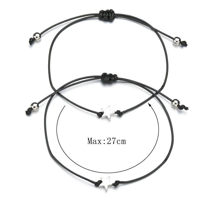 Friendship Star Love Heart Couple Bracelet