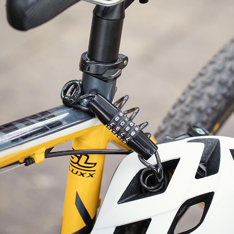Мини Замок-пароль Противоугонный Велосипед Прочный Замок из Стальной Проволоки Замок для Шлема Цепь Замок на Раму Велосипеда Велосипедные Аксессуары 4