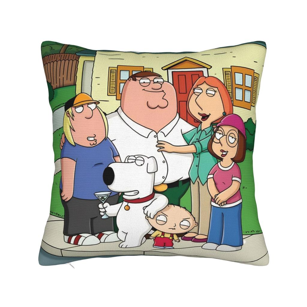 Decorative Pillow Cover F-Family Funny Guy Merch Seater  Pillow Case Cover Zipper Multiple Sizes