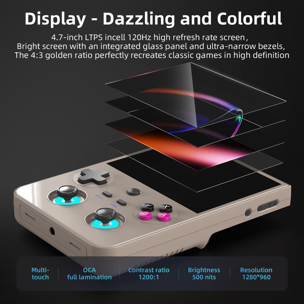 Anbernic RG477V Retro Handheld Video Game Console Video Player 4.7 LTPS In-Cell Display Android14 5G SOC Chip PSP PS2 RG 477V