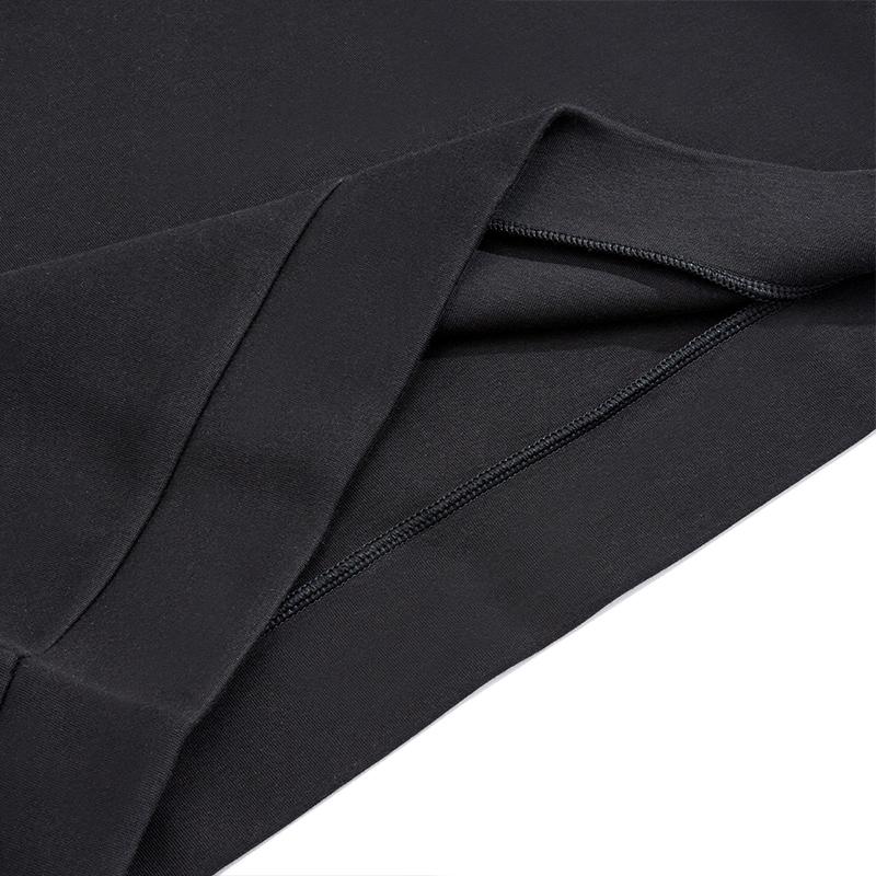 Li Ning Pattern Logo Round Neck Long Pullover Loose Sweatshirt Men Sweatshirt Black AWDUH45-1