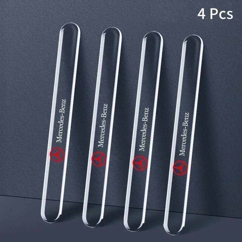 CDR4 4pcs Car Door Handle Protection Exterior Door Bowl Stickers Styling Accessories For Mercedes Benz Amg W203 W204 W205 W206