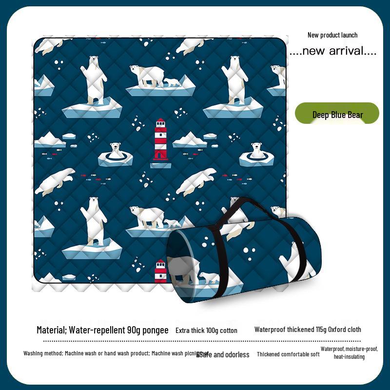 Waterproof Oxford Picnic Mat - Portable, Machine Washable, Perfect for Camping, Beach, Outdoor Activities