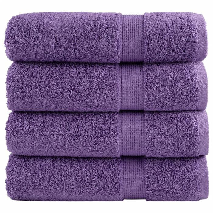 VidaXL Premium Bath Towels 4 Pcs, Shower Towels, Bath Sheets, Guest Towels for Toilet, 137360