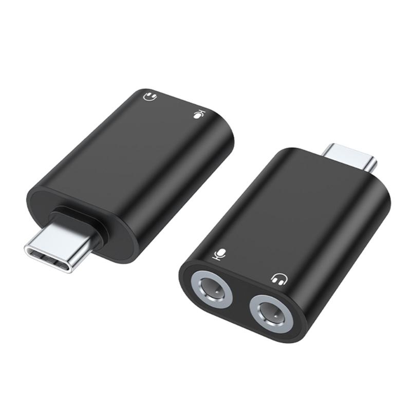Качественный разветвитель звука, USB C разветвитель для двух наушников USB C на двойной 3,5 мм гнездо для прослушивания USB C разветвитель