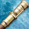 Brass Telescope and Walking Stick  Functional Brass Telescope Hidden In Handle  Premium Wooden Shaft 3-Piece Break-Down Design  No Slip Rubber Toe