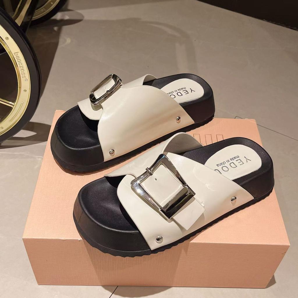 Сандалии летние женские тапочки сандалии на платформе уличные толстые пляжные тапочки шлепанцы садовая обувь