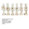 6Pcs Unfinished Christmas Nutcrackers 5 Inch Wooden Nutcracker Figurines DIY Nutcracker Soldier Figures Xmas Craft Project for Adults Kids