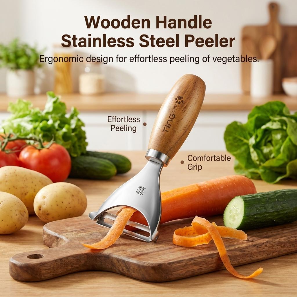 Stainless Steel Vegetable Peeler for Pumpkin and Winter Melon with Anti Slip Handle