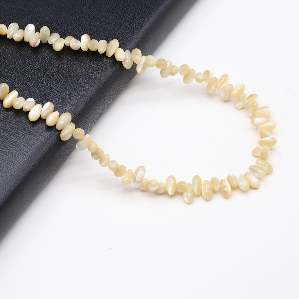 Horizontal Hole Shell Beads Natural Freshwater Shell Irregular Beads 4x8mm For Jewelry Making DIY Necklace Bracelet Earrings Accessory
