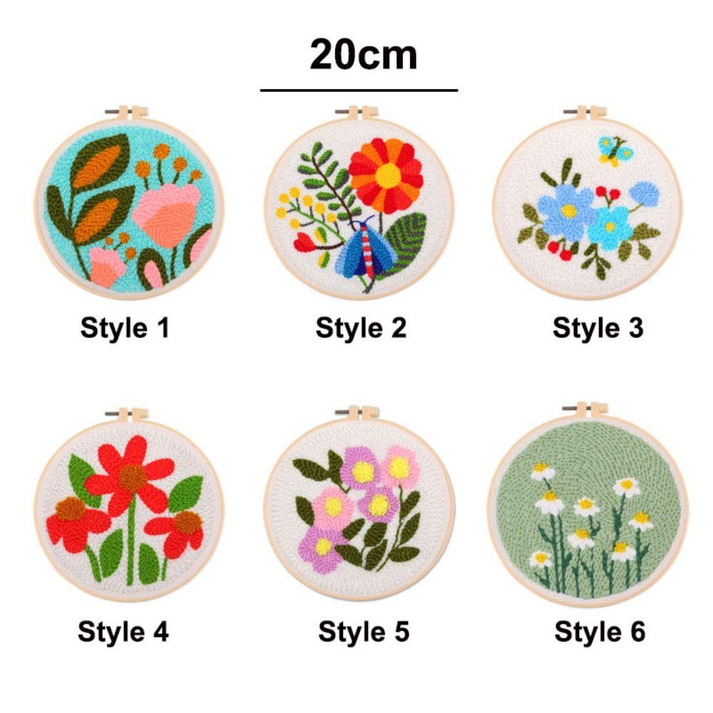 Набор для вышивания иглой с цветочным узором, Набор для вышивания, Домашний декор, Ковровое вышивание, Стартовый набор