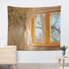 Forest Lake Lawn Landscape Tapestry, Film Style Aesthetic Wall Hanging for Bedroom Living Room Decor
