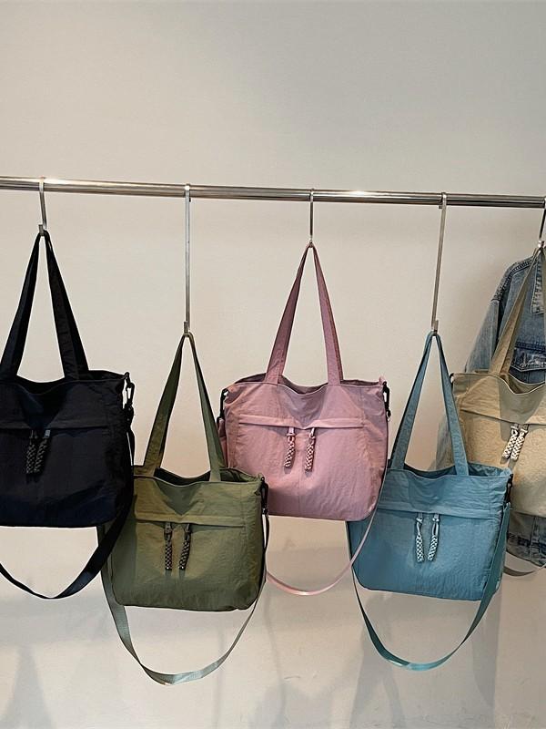 Japanese Style Large Capacity Casual Tote With Double Shoulder Straps For Women